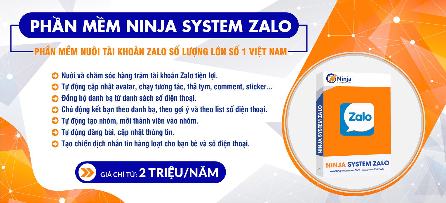 Công ty Ninja ra mắt phần mềm nuôi nick zalo – Ninja System Zalo
