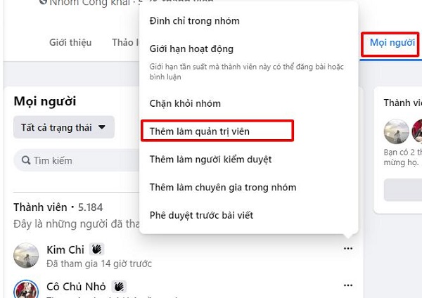 thêm quyền quản trị group facebook