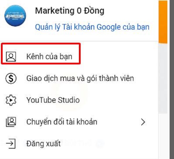 Vào kênh của bạn