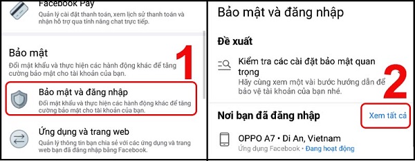 bảo mật và đăng nhập