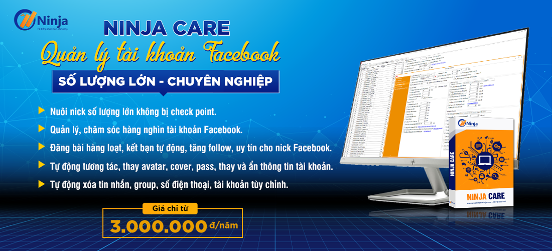 Phần mềm nuôi nick facebook tự động - Ninja Care