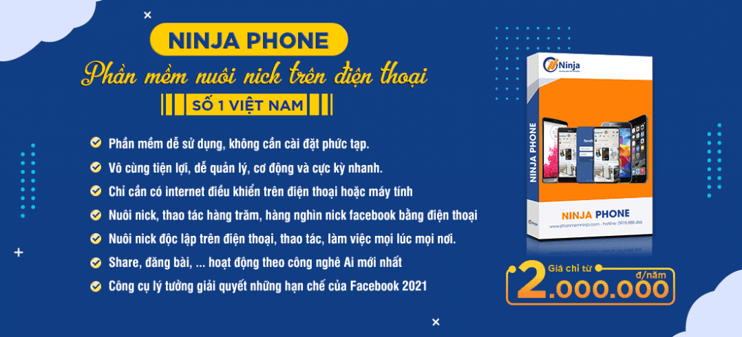 Ninja Phone - phần mềm auto tương tác facebook chuyên nghiệp