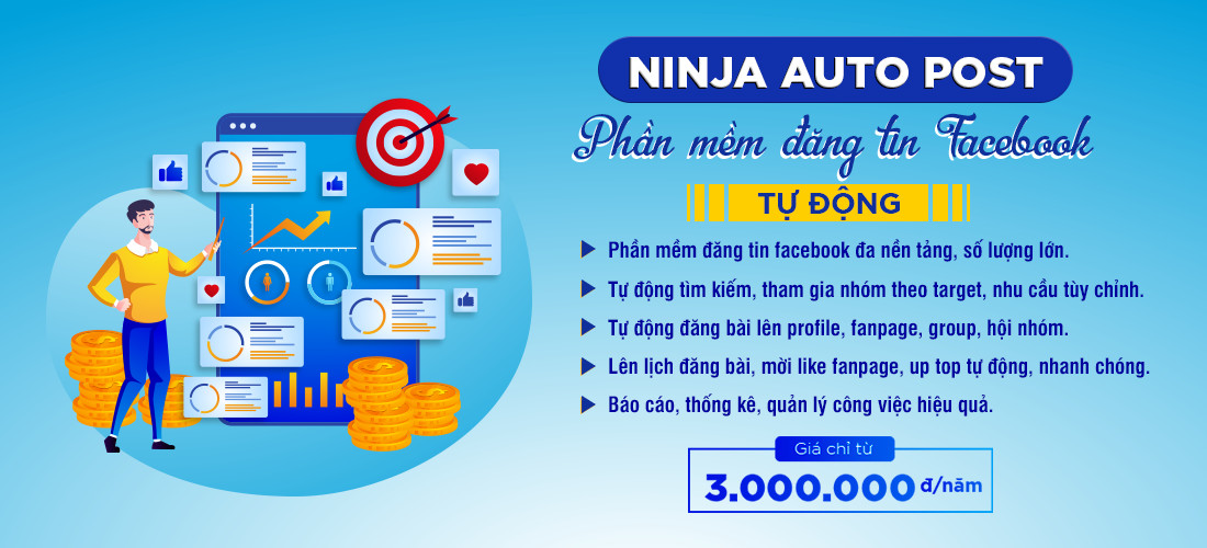 Phần mềm đăng bài facebook - Ninja Auto Post