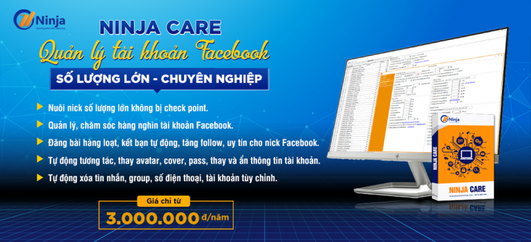 Phần mềm tăng tương tác facebook Ninja Care